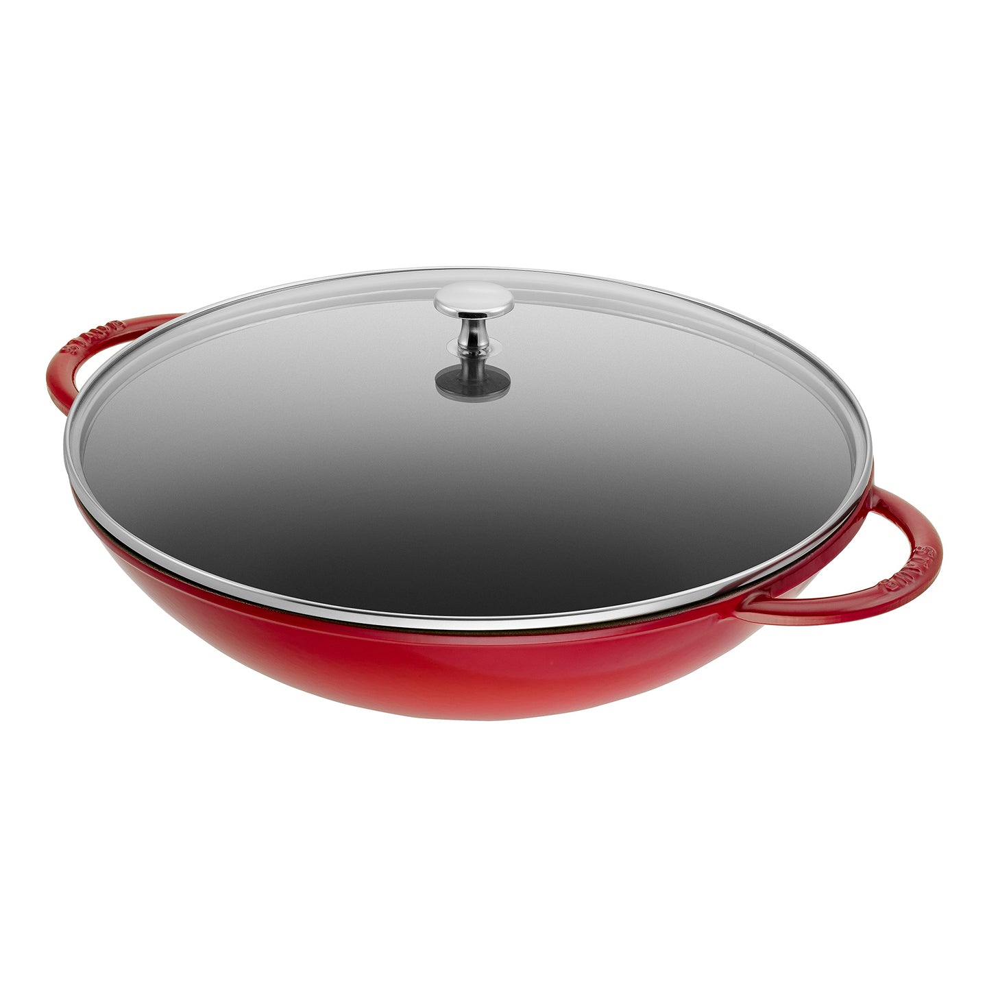 Staub Cast Iron Wok / Cherry / 37cm