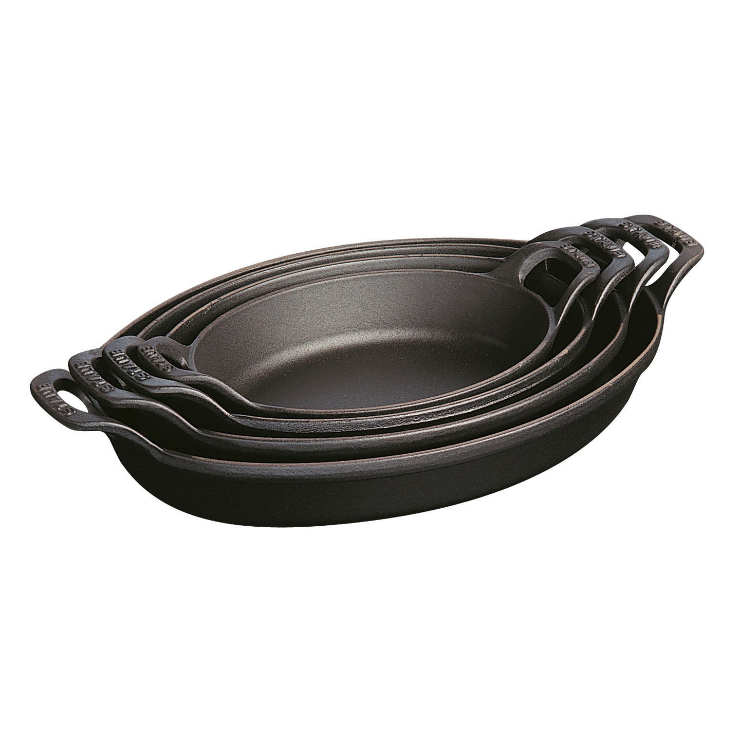 Staub Oven Dish Oval 28cm Black