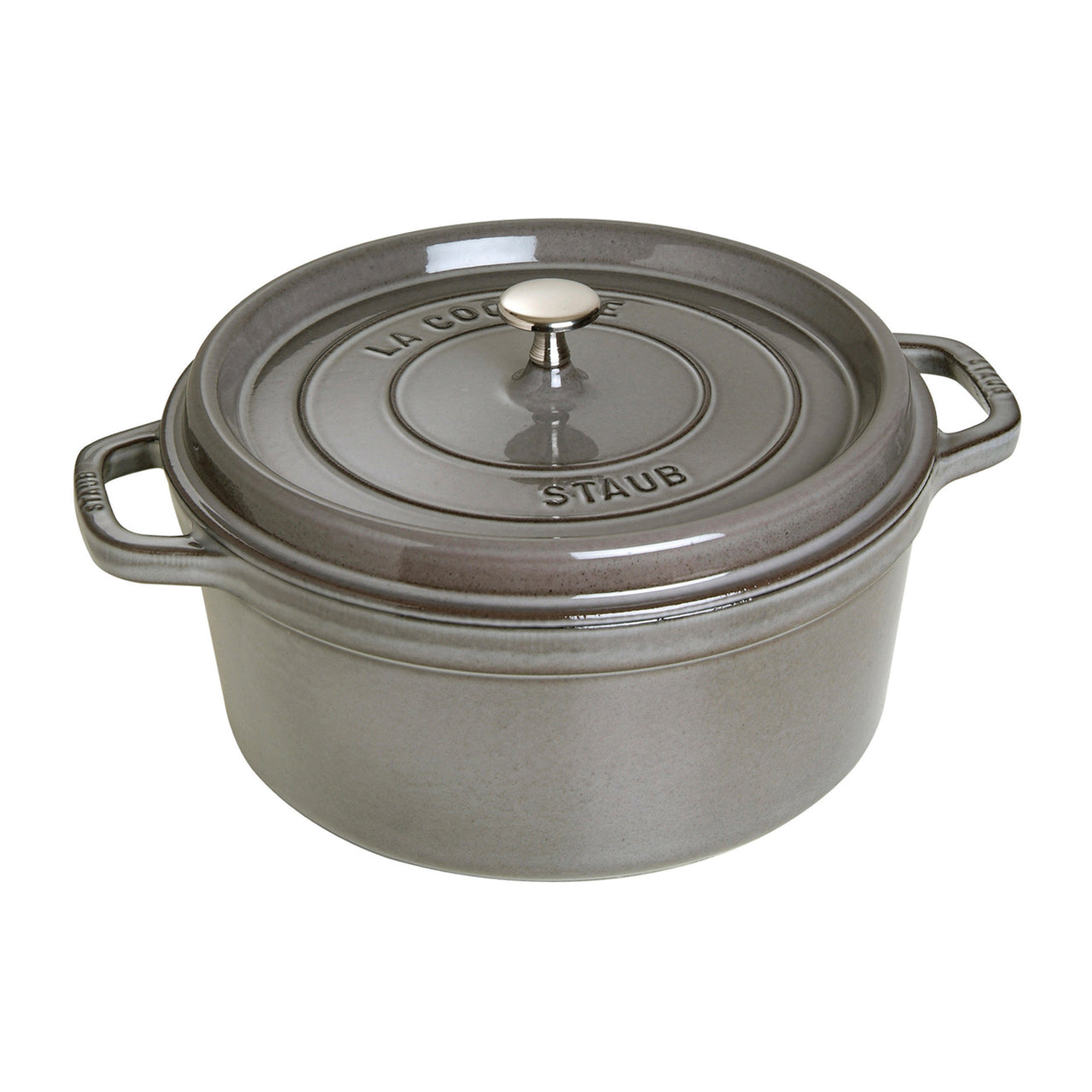 最新 staub-round-cocotte-grey-26cm- 調理器具