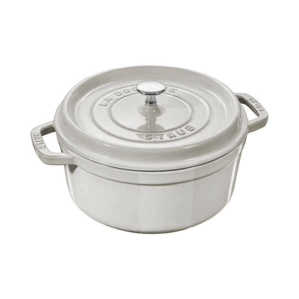 Staub Round Cocotte / White Truffle | Borough Kitchen Staub Round Cocotte / White Truffle | Borough Kitchen