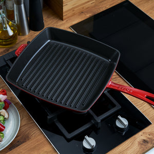 Staub Square American Grill Pan / Cherry