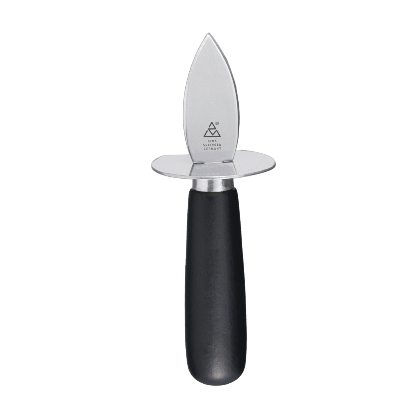 Triangle Oyster Knife / Black Wood Handle with Guard (Boxed)