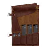 Witloft Leather Knife Roll / 5 Pocket / Dark Brown