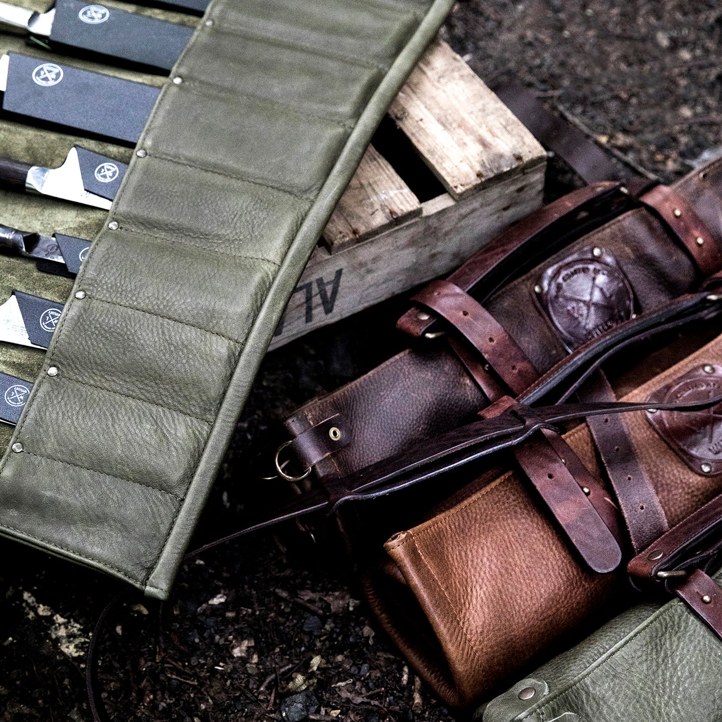 Witloft Leather Knife Roll / 9 Pocket / Cognac **