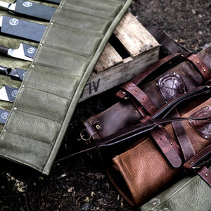 Witloft Leather Knife Roll / 9 Pocket / Cognac **