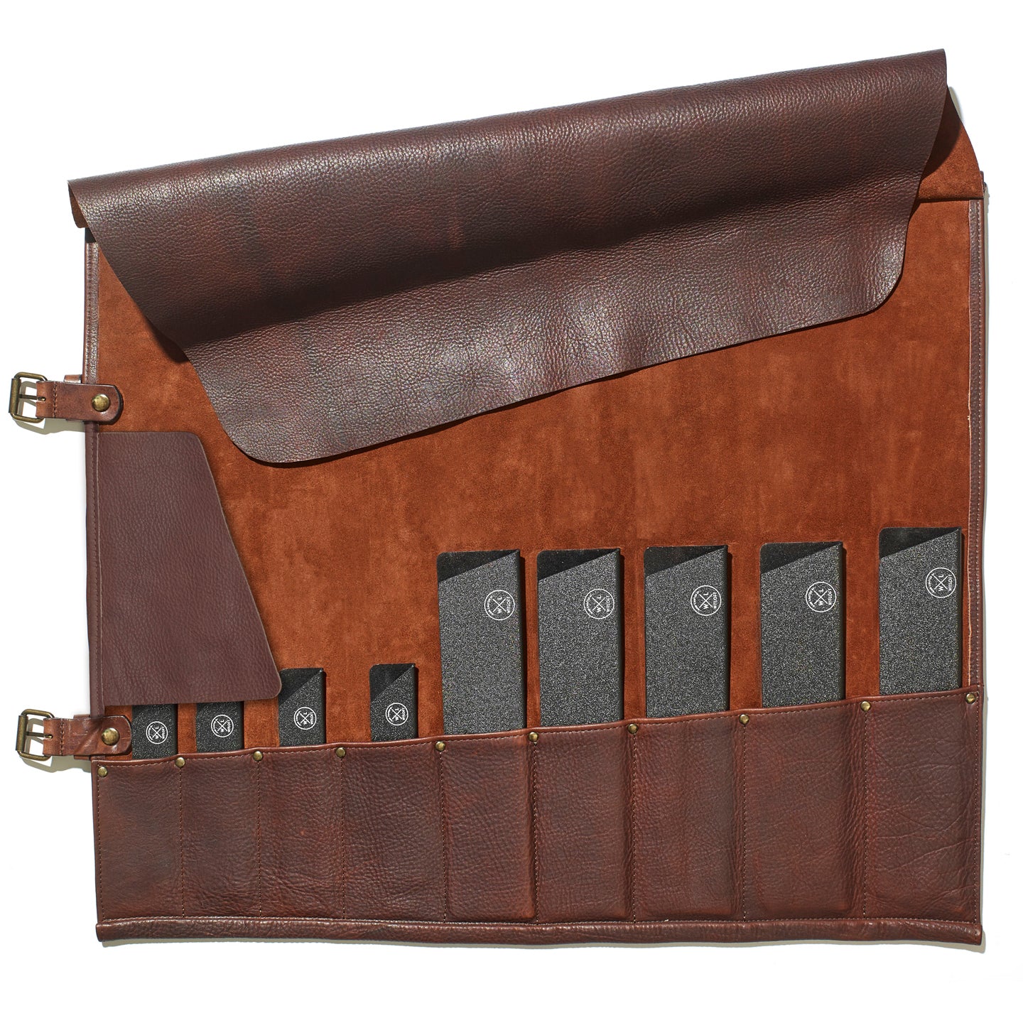 Witloft Leather Knife Roll / 9 Pocket / Dark Brown *