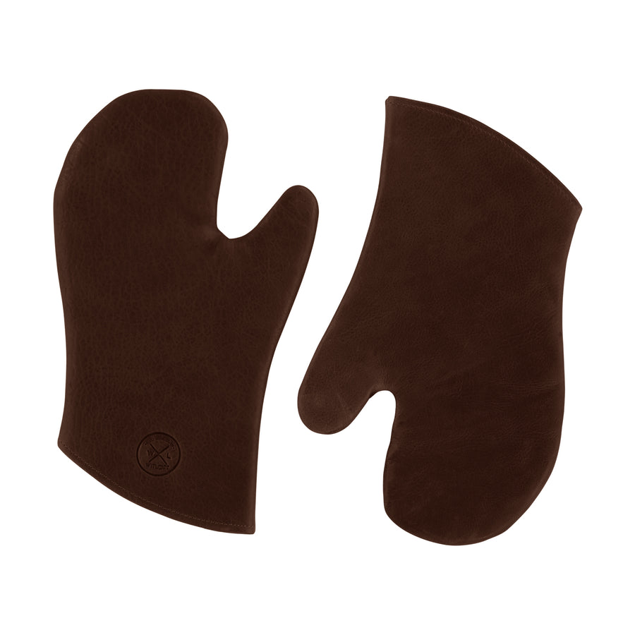 Witloft Leather Oven Gloves Set of 2 / Dark Brown