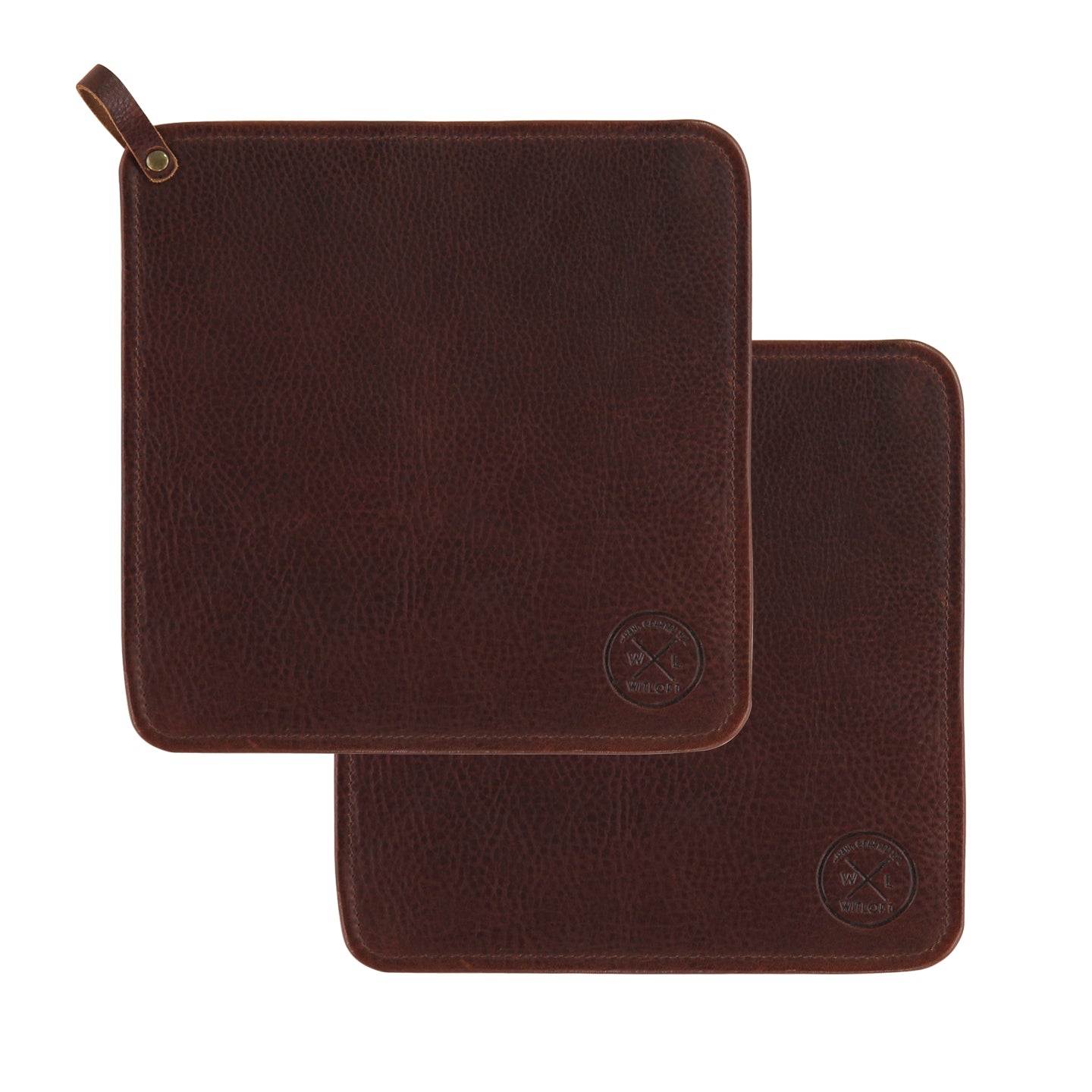 Witloft Leather Pot Holders Set of 2 / Dark Brown