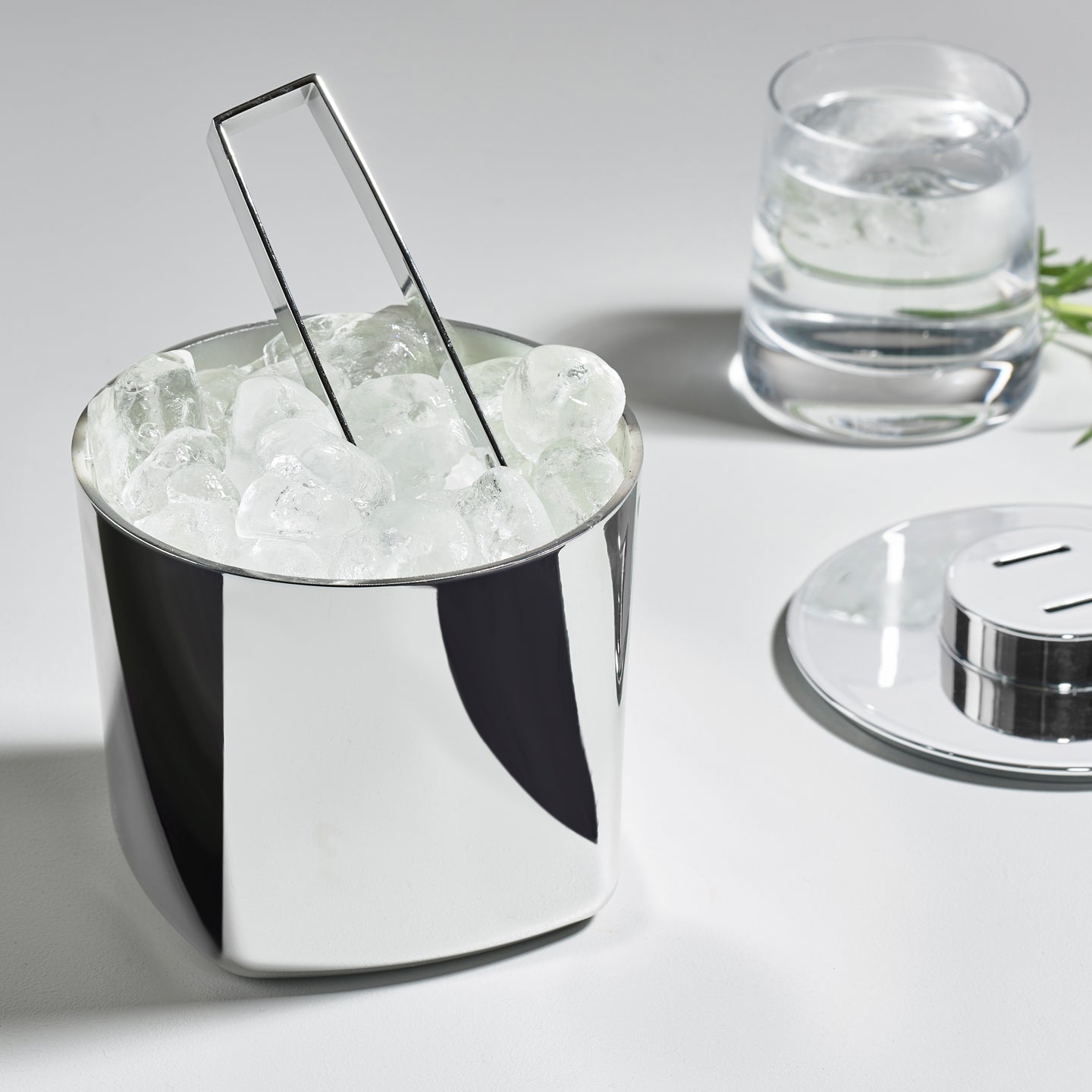 Stainless Steel Ice Bucket with Tongs *