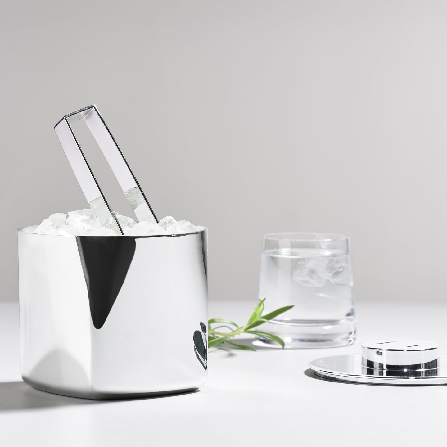 Stainless Steel Ice Bucket with Tongs *